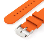Archer Watch Straps - Silicone Quick Release Soft Rubber Replacement Watch Bands (Portland Orange, 24mm)