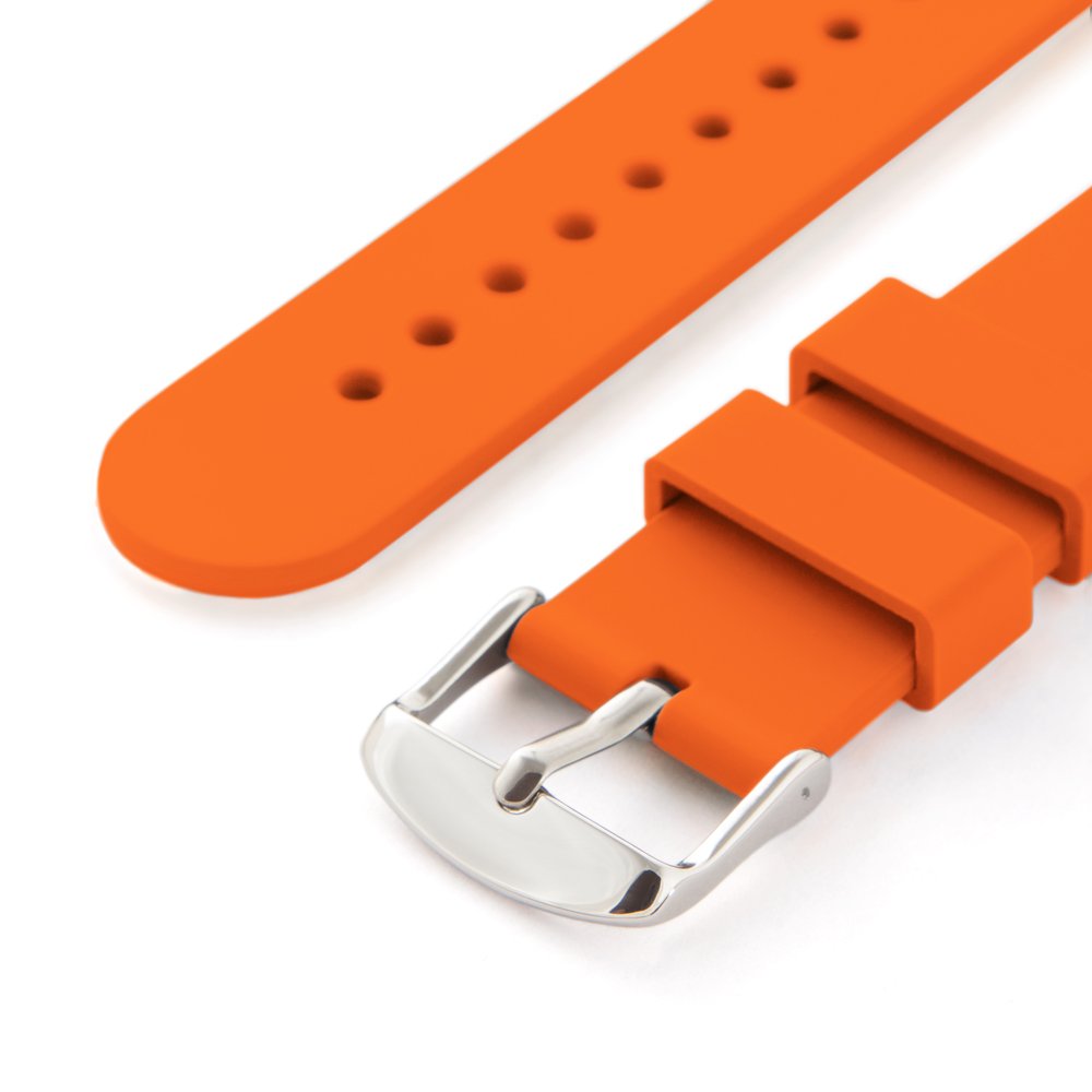 Archer Watch Straps - Silicone Quick Release Soft Rubber Replacement Watch Bands (Portland Orange, 20mm)