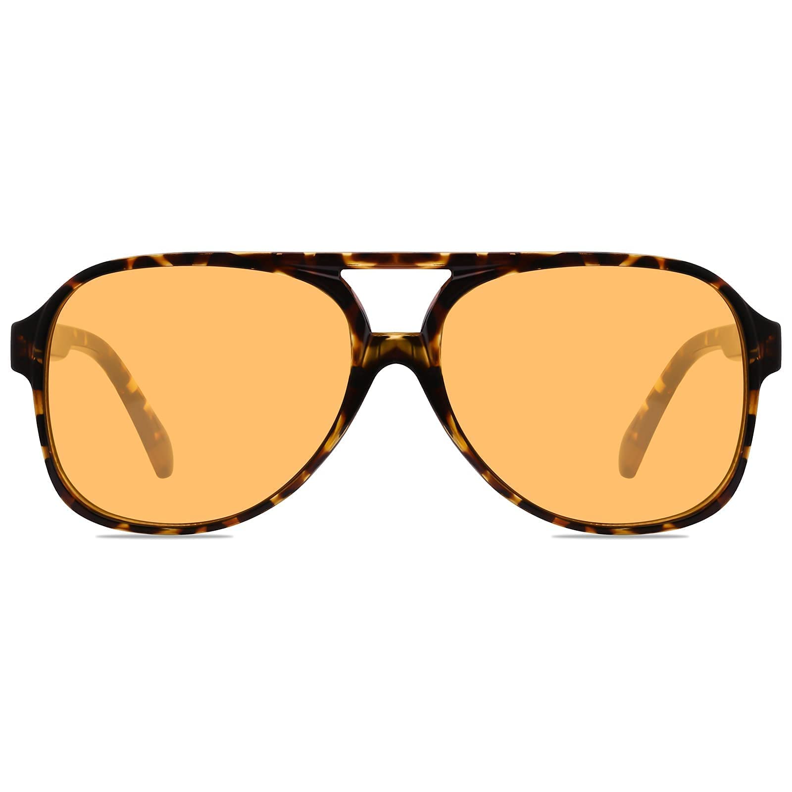 YDAOWKN classic Vintage Aviator Sunglasses for Women Men Large Frame Retro 70s Sunglasses