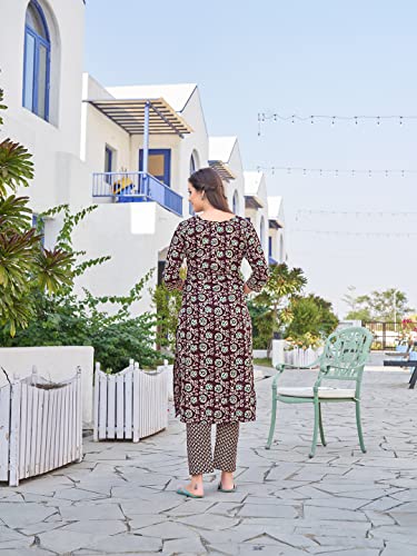 Nainvish Women Kurta With Pant(Sd429_Kb-L) Dark Violet