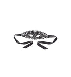 Seven til Midnight Womens Lace Eye Mask with Satin Ribbon Ties 40132 OS Black