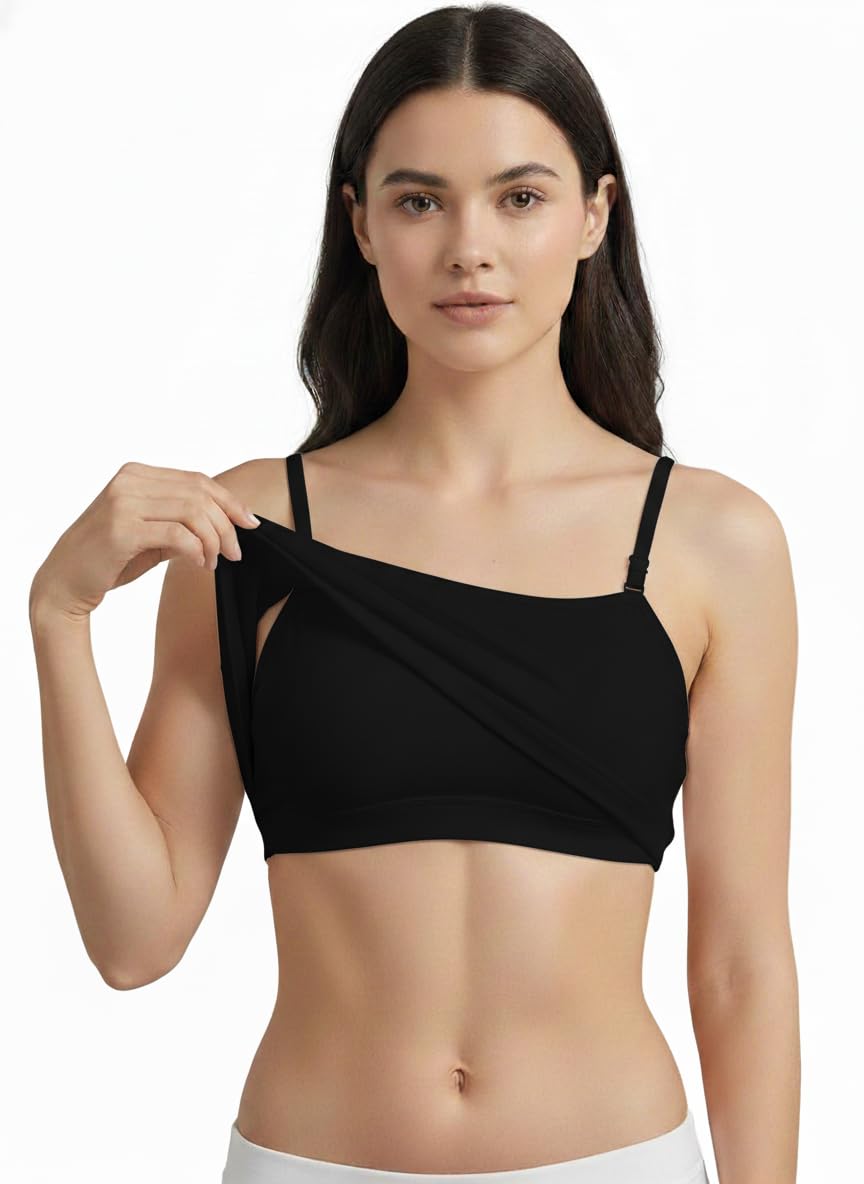 Shoppy Villa WomenS Regular Fit Sleeveless Cotton Camisole Tank Top With Built,In Shelf Bra | Adjustable Spaghetti Strap | Soft 