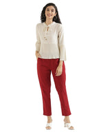 Digital Shopee Women Cotton Pant Stretchable Regular Slim Fit Trouser | Pocket Pants For Office | Cotton Casual Pant For WomenS