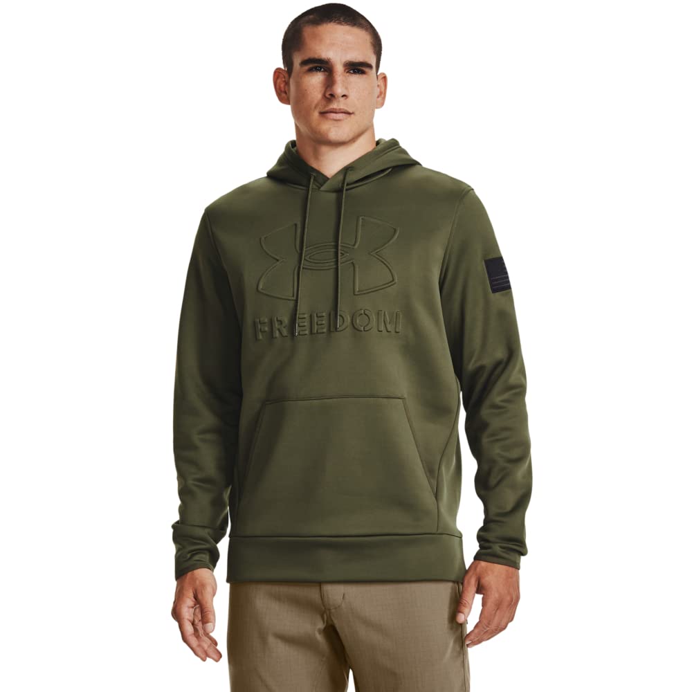 Under Armour mens Freedom Emboss Hoodie, (390) Marine OD Green / / Marine OD Green, Small