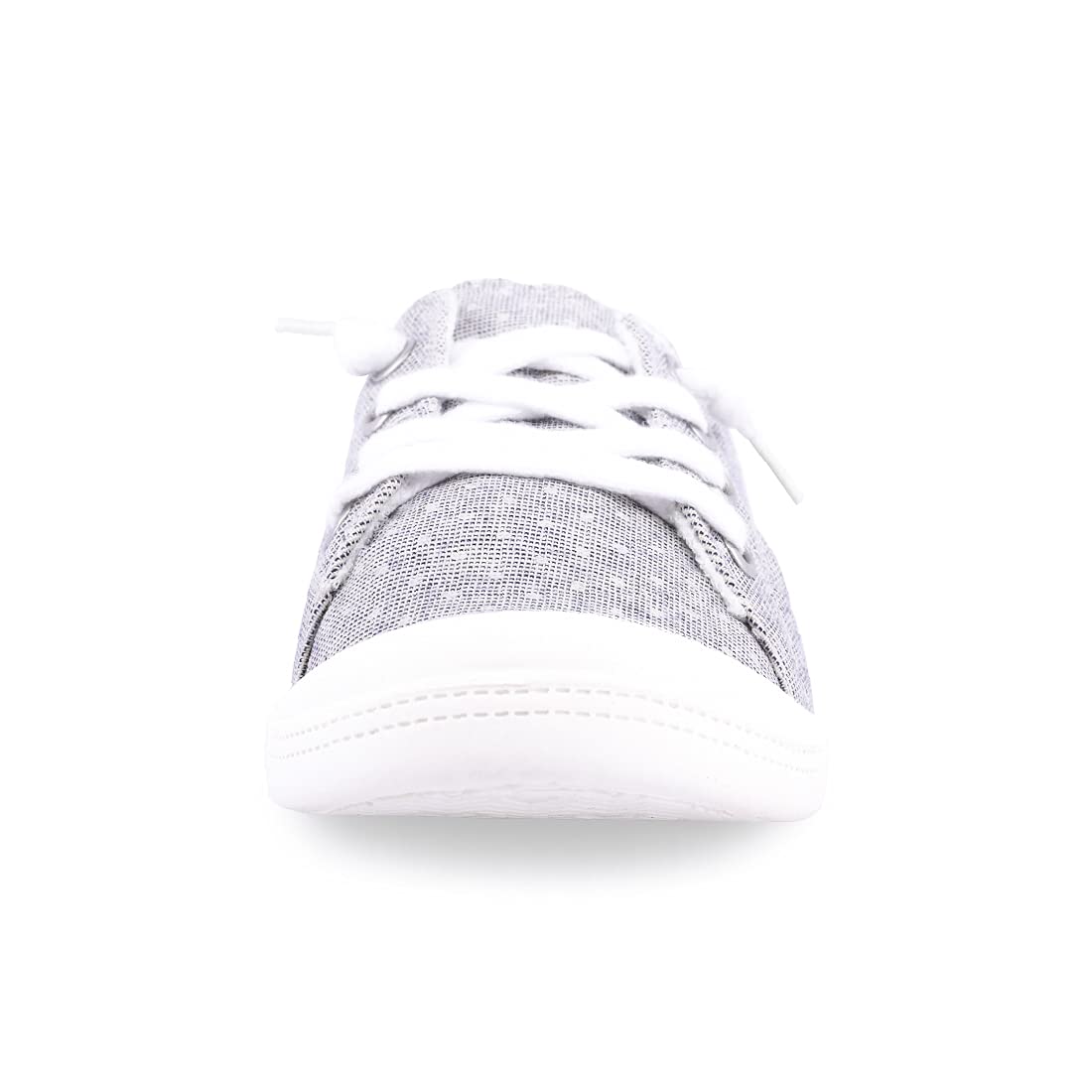 Women's Slip On Canvas Sneaker Low Top Casual Walking Shoes Classic Comfort Flat Fashion Sneakers (Grey Dot 09)