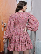 Ketch WomenS Polyester Fit And Flare Mini Dress (Khj6000575_Pink