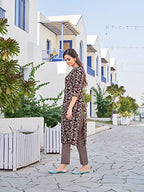 Nainvish Women Kurta With Pant(Sd429_Kb-L) Dark Violet