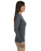 Ladies 44 oz 100% Organic cotton classic Long-Sleeve T-Shirt - BLAcK - S(D0102H7Z2gX)