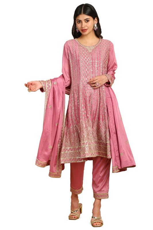 Soch Women Sequinned Embellished Chinon Suit Set with Dupatta