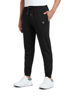 XYXX Mens Cotton Modal Joggers - Relaxed Fit, Antimicrobial, High Stretch, Sweat Absorbent Solid Ace Loungewear with Zippered P