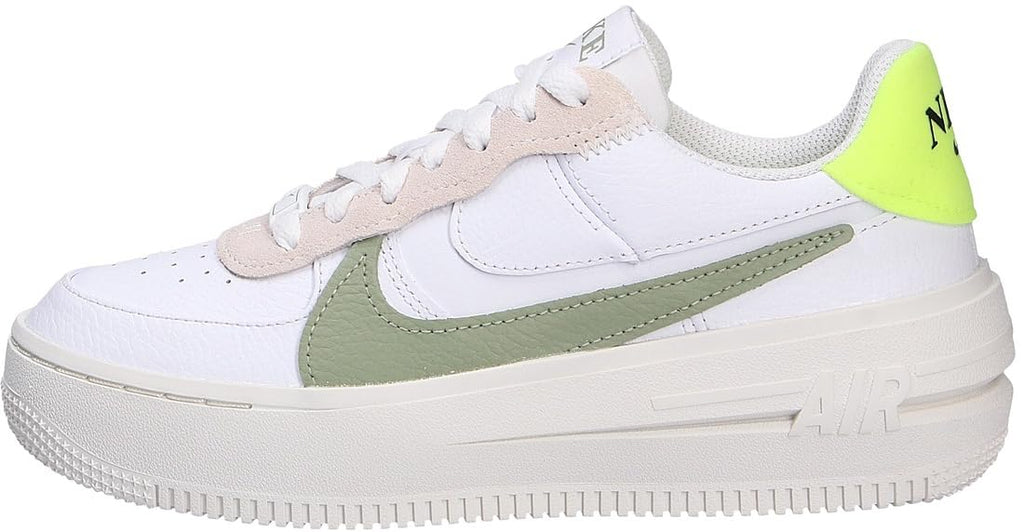 NIKE Women's Sneaker, White Sail Volt Oil Green, 7