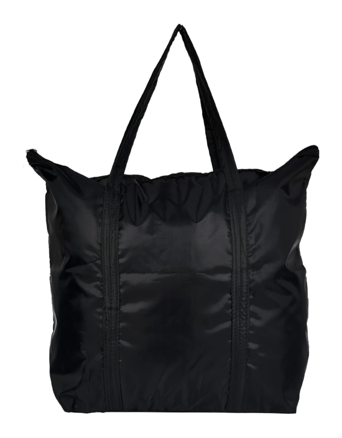Kuber Industries Multiuses Polyster Storage Bag|1 Small Pocket & Handle |Shopping Bag|Tote Bag|Cloth Bag |Size 56 X 18 X 47 (Bla 1
