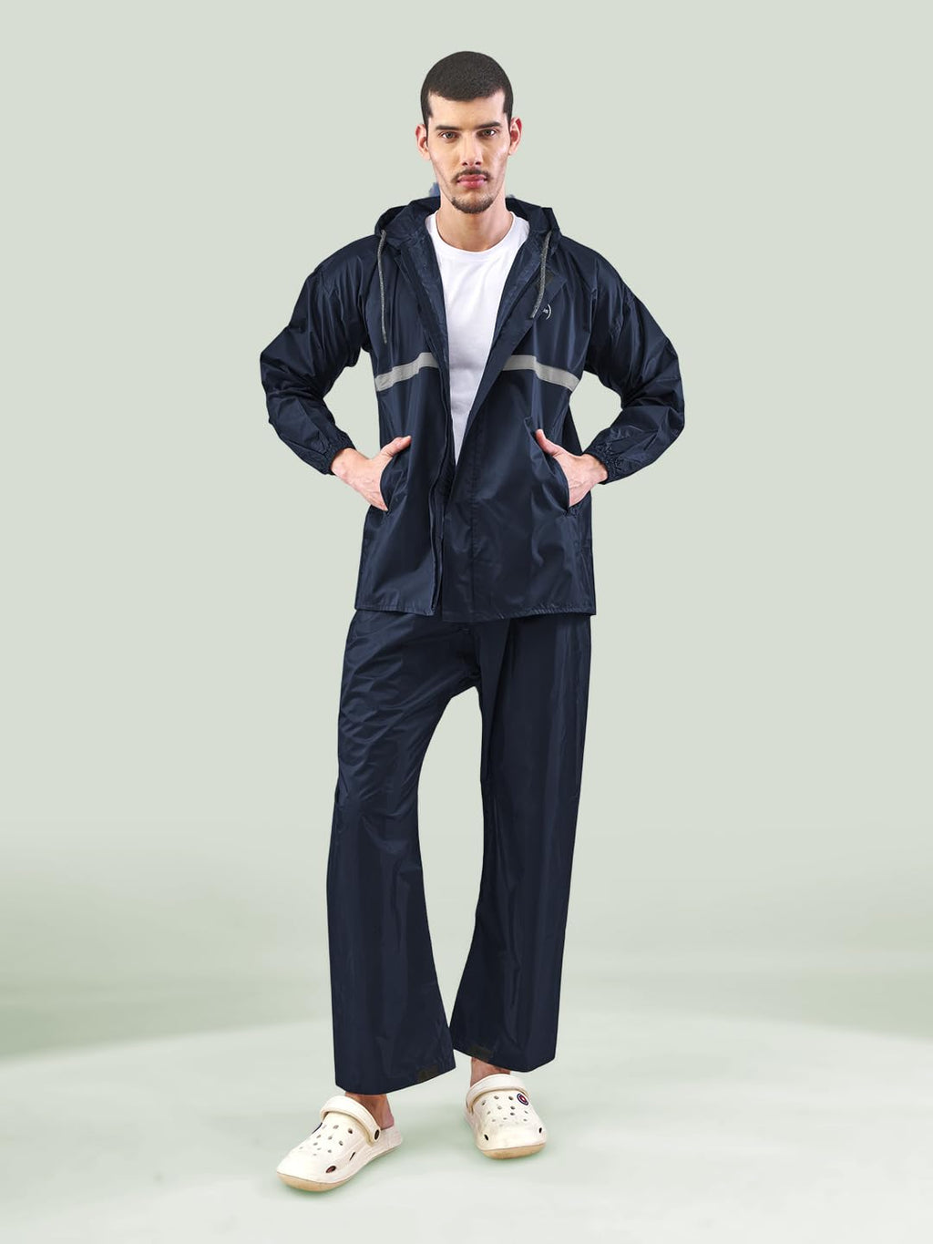 Lux Venus Tapping Rain Coat For Men Navy
