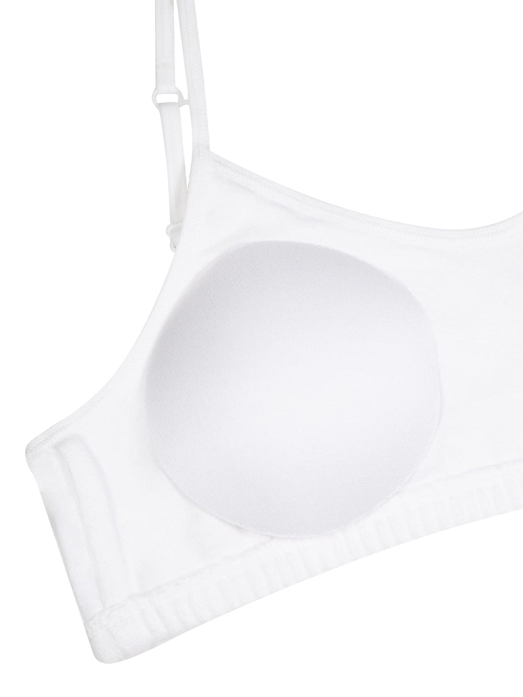 Fruit of the Loom Girls' Bra with Removable Cookies, 2-Pack, Happy Stripe/White, 28