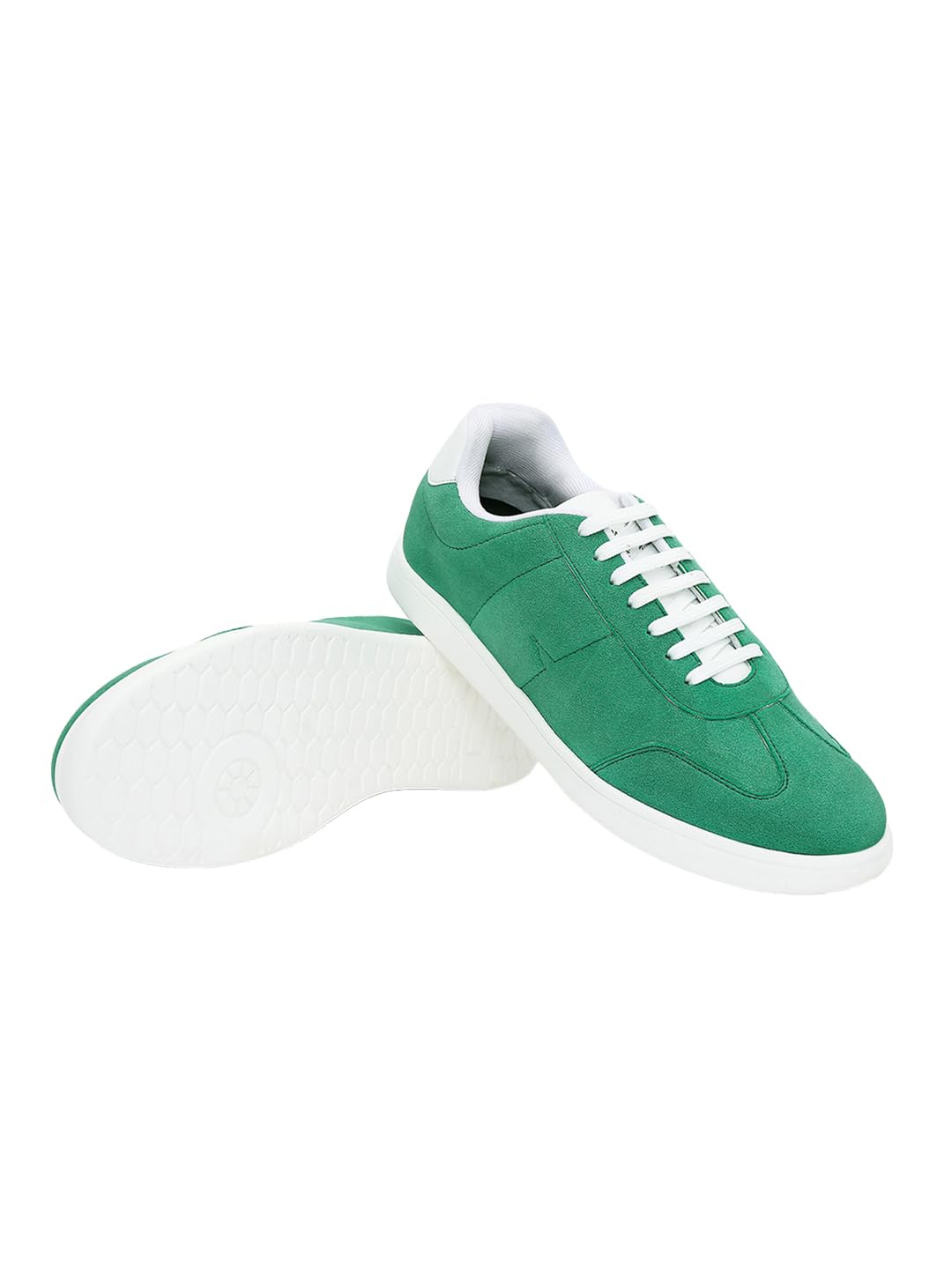 Bewakoof MenS Moss Green & White Color Block Low-Top Sneakers 684839 Moss Green_Uk 9