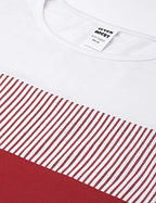 EYEBOGLER Regular Mens Cotton Red-White Designer T-Shirt