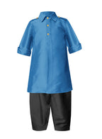 A.T.U.N. (All Things Uber Nice) Boy'S Regular Pathani Suit (Bkls Pts_Turquoise-Black 5-6 Years)