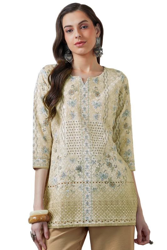 Soch Women Cotton Blend Sequins T-Shirt