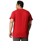 Bewakoof Mens Solid 100% Cotton Plus Size T-Shirt - Regular Fit, Round Neck, Half Sleeves