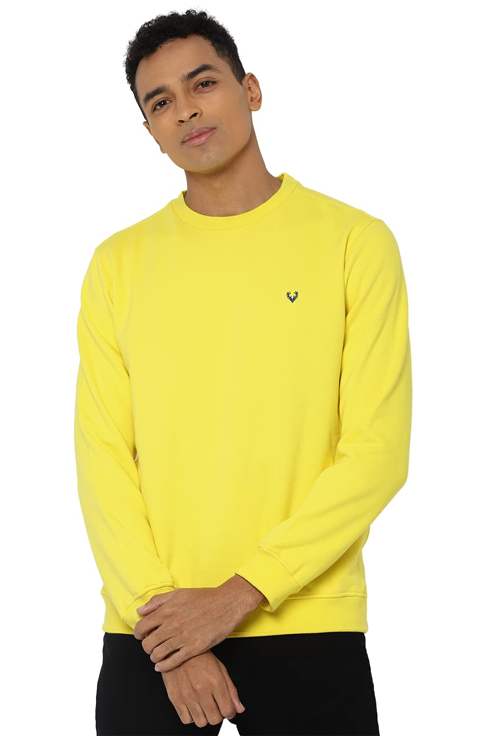 Allen Solly Men Solid Cotton Crew Neck T-Shirt