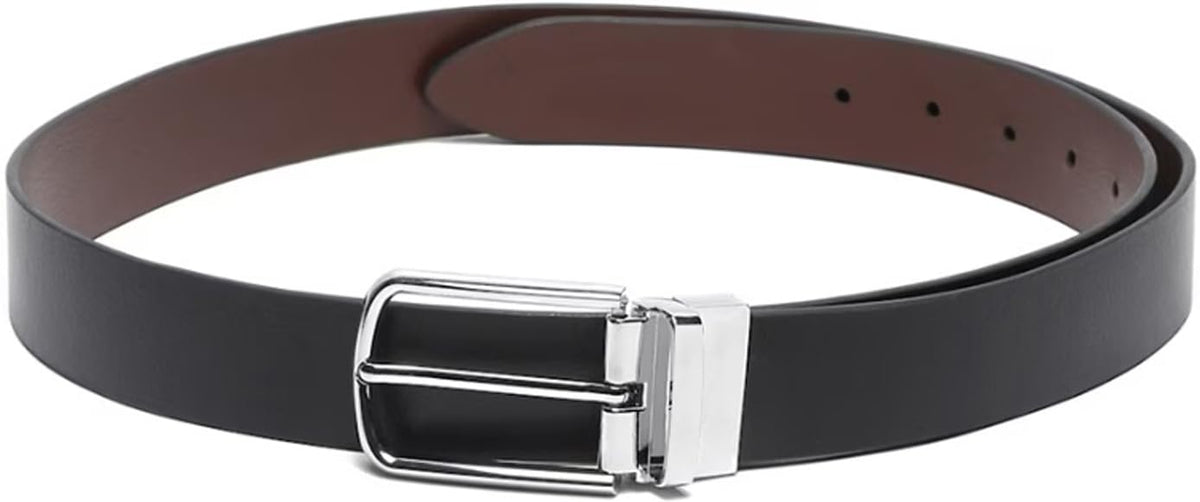 Men Formal, Casual, Party, Evening Brown, Black Genuine Leather Reversible Belt ()_637 38