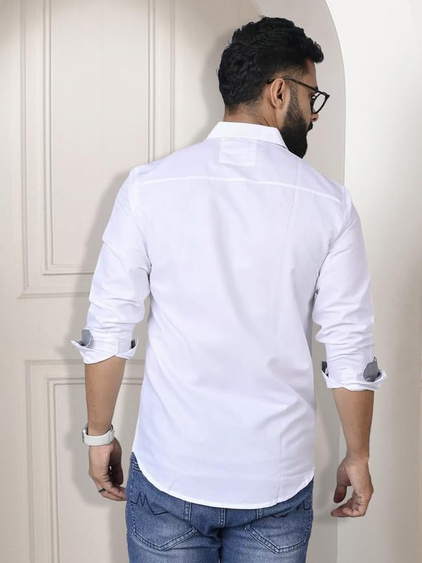 Tee Projekt Mens Long Sleeve Button Down Shirt for Men Collared Casual Formal Soild Shirt