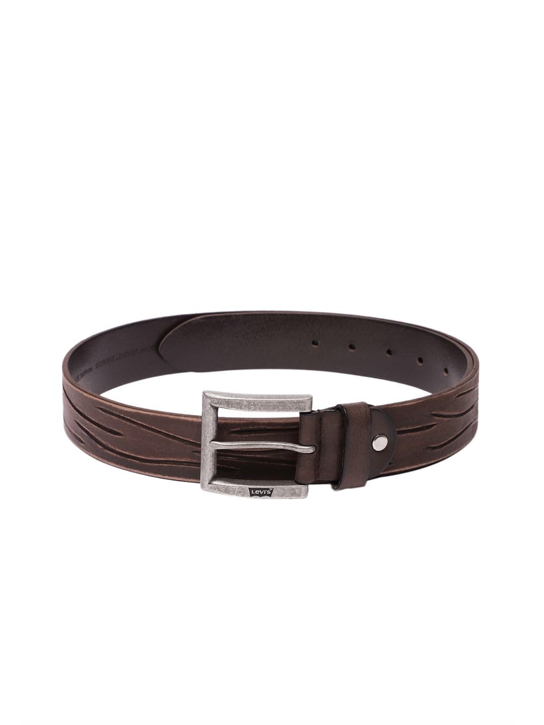LeviS MenS Brown Textured Belt_32 32