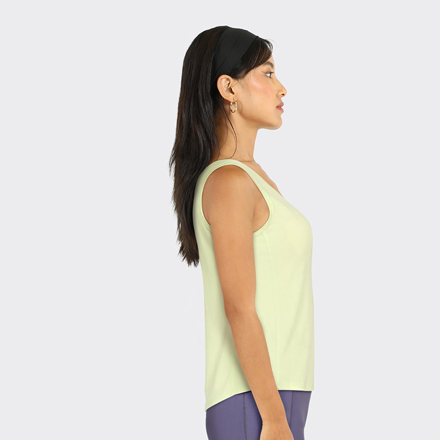 BlissClub Step Up Tank | Two Layer Fabric | Modal-Polyester | Sleeveless | Sweat-Wicking