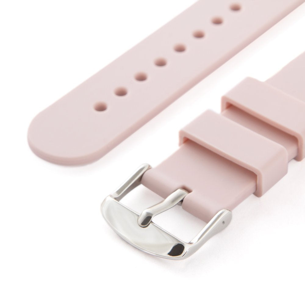 Archer Watch Straps - Soft Silicone Quick Release Watch Bands (Pale Rose, 18mm)