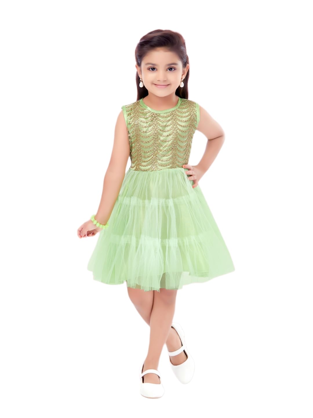 Aarika Girls Sea Green Color Frock (SP-FK-21906-C-GREEN-18)