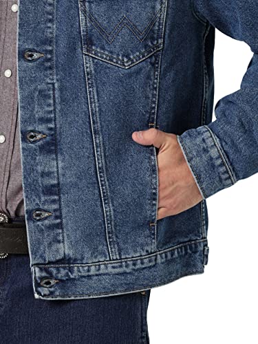 Wrangler Men's Cowboy Cut Western Unlined Denim Jacket, Stonewash, Large