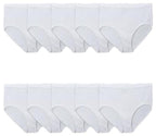 Fruit of the Loom womens Tag Free Cotton Panties (Regular & Plus Size) Briefs, Plus Size Brief - 10 Pack White, 13 US