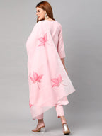 Anni Designer Women'S Cotton Blend Traditional Plain Anarkali Kurta And Pant With Dupatta Set (Wipin-Nw-001)