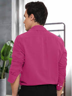 Tee Projekt Cotton Office wear Shirt|| Solid Shirt for Mens|| Casual Shirt for Men||Long Sleeve Spread Collar Shirt for Men Pin