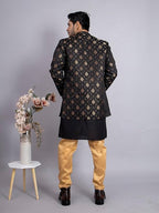 Amzira Baap Beta Indo Western Sherwani Set For Men/Boys - Elegant Design With Intricate Embroidery, Ideal For Festivals, Celebra