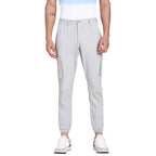 Dennis Lingo Slim Fit Solid Light Grey Cargo Jogger for Men
