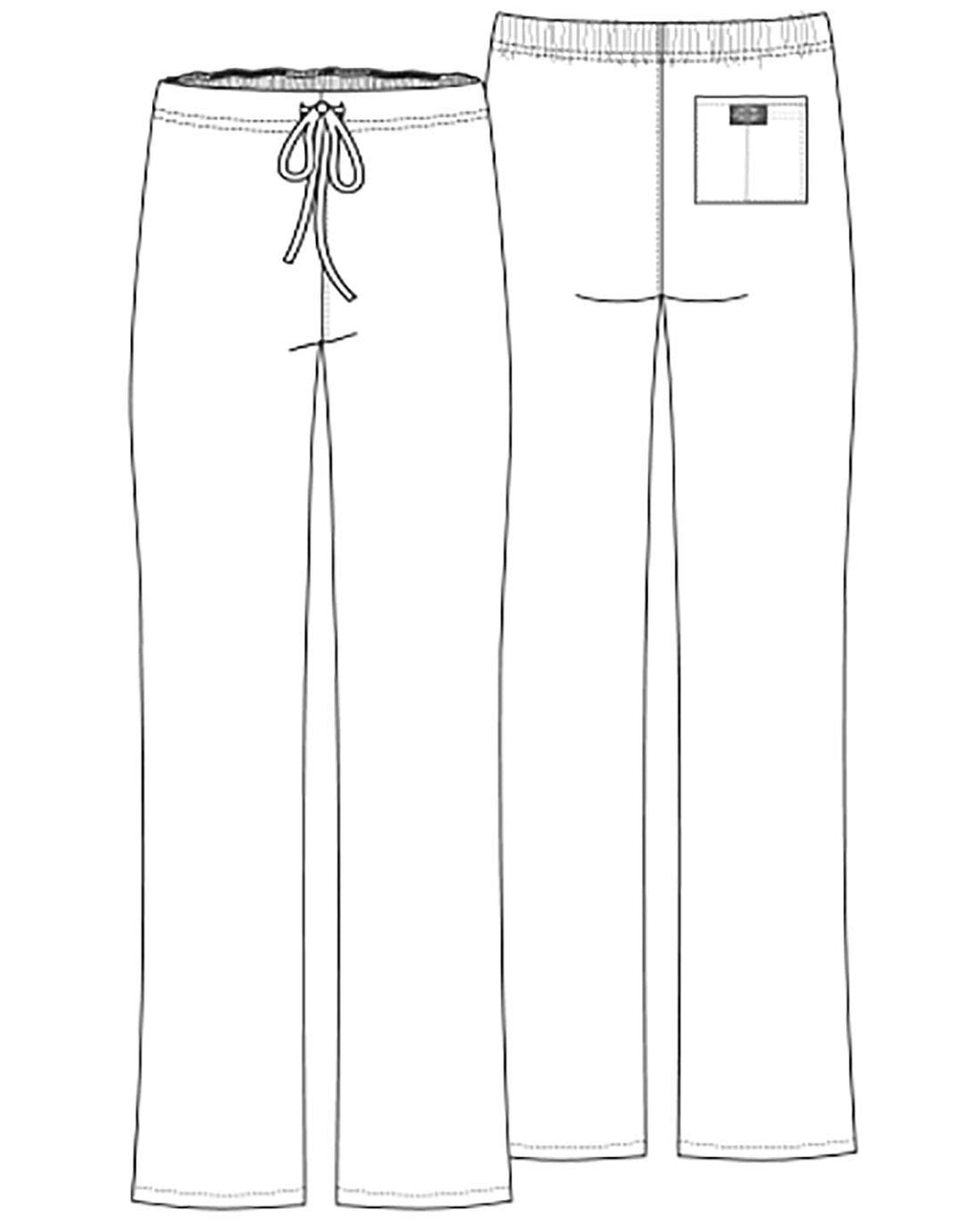 Dickies womens Signature Unisex Drawstring medical scrubs pants, White, Medium US