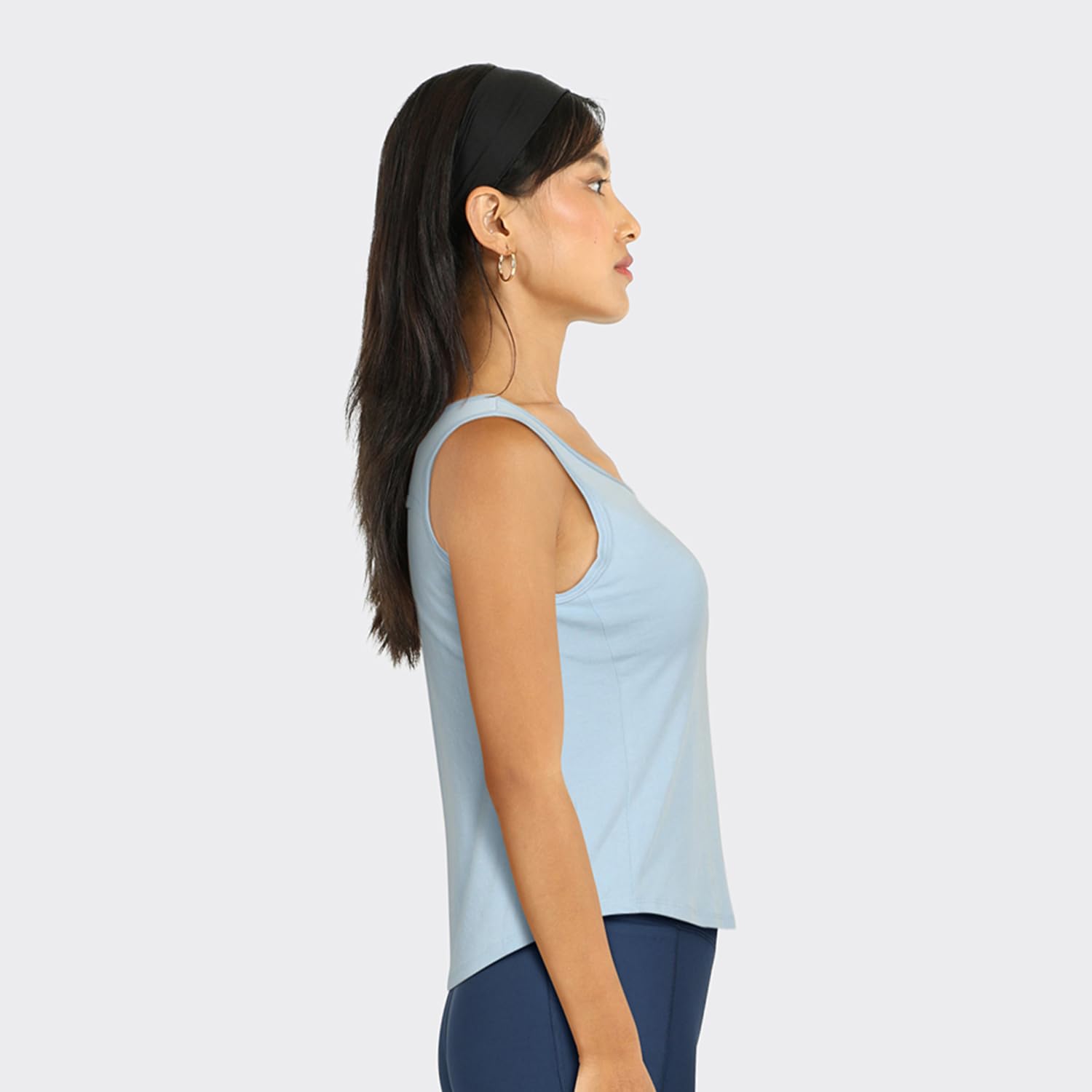 BlissClub Step Up Tank | Two Layer Fabric | Modal-Polyester | Sleeveless | Sweat-Wicking
