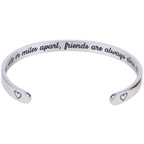 DUMBEN Birthday Gifts for Friends Female Best Friend Her Bestie Long Distance Friendship Gifts Cuff bracelet Jewelry Christmas S