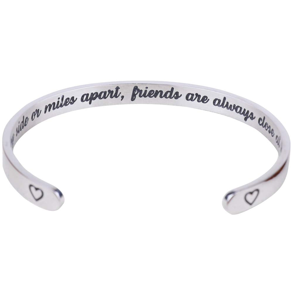 DUMBEN Birthday Gifts for Friends Female Best Friend Her Bestie Long Distance Friendship Gifts Cuff bracelet Jewelry Christmas S