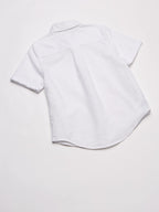 The childrens Place Baby Boys and Toddler Boys Short Sleeve Oxford Button Down Shirt, White, 3T