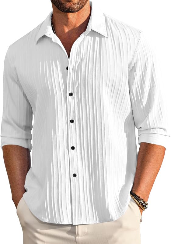 FINIVO FASHION Textured Shirts for Men || Casual Shirt for Men || Shirt for Men|| Men Stylish Shirt || Men Fancy Shirt || Men Fu