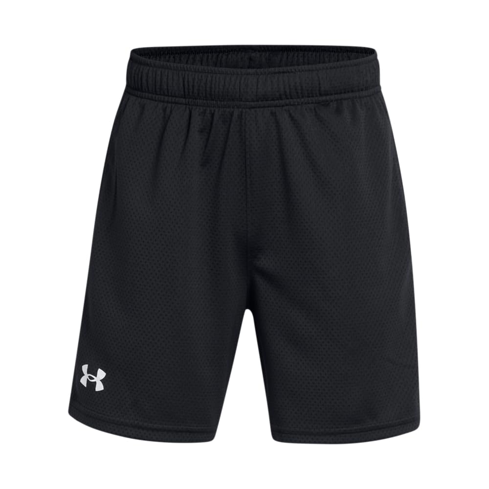Under Armour Boys Tech Mesh Shorts, (001) Black / / White, X-Large