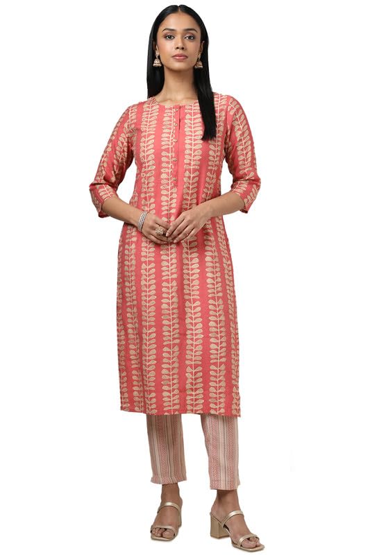Soch Women Muslin Botanical Print Kurta Set Faux Mirror