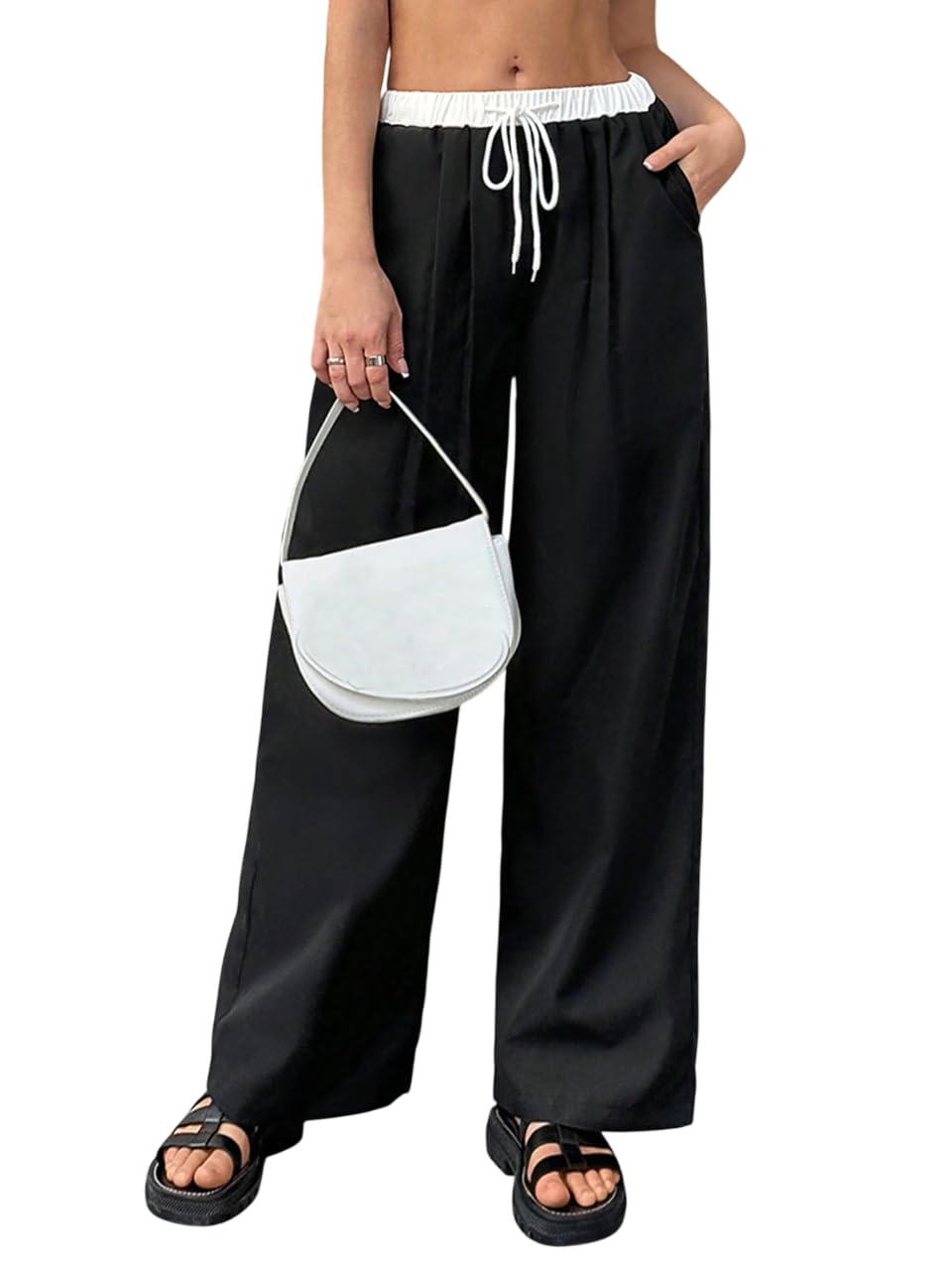 Dockstreet Womens Open Bottom ||White Belt Open||Open1711Q||White Belt Open||Blackwomenjogr34 34