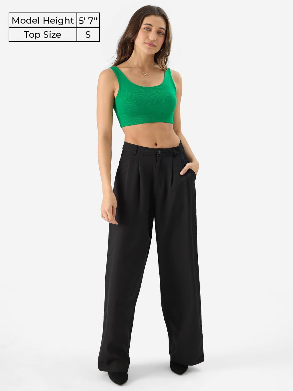 The Souled Store Kelly Women and Girls Sleeveless Round Neck Bralette Top