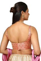 Soch Womens Maroon Tussar Woven Design Blouse