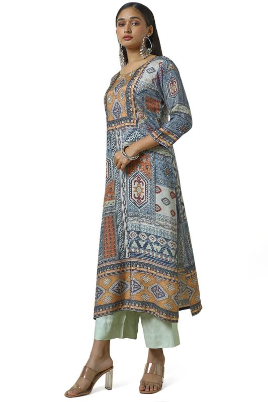 Soch Women Vicose Muslin Ethnic Motifs Kurta with Work