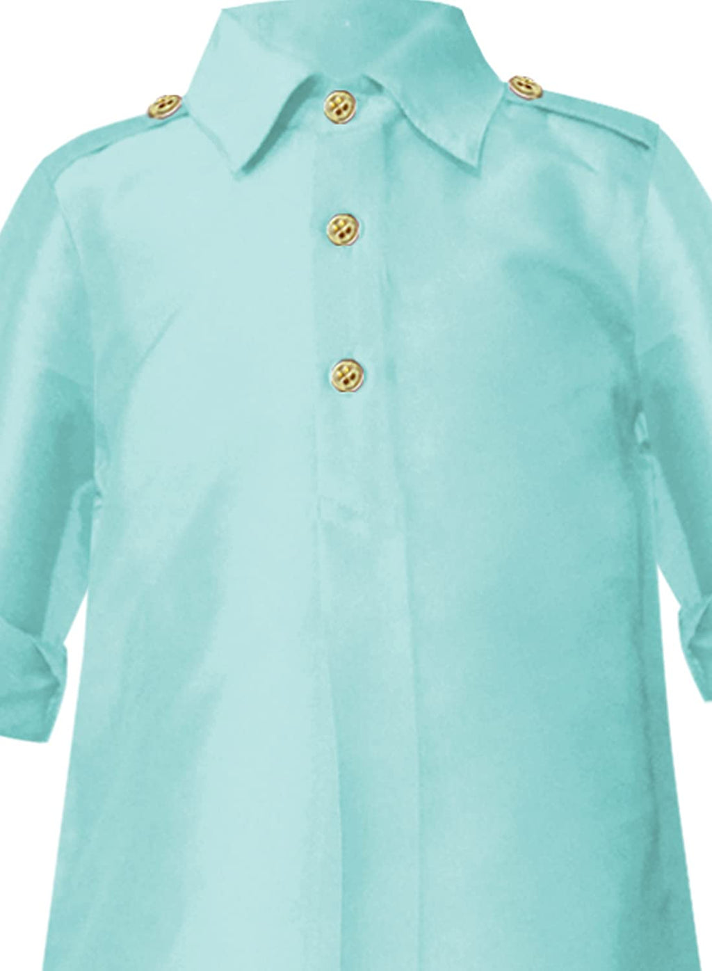 A.T.U.N. (ALL THINGS UBER NICE) Boy's Polyester Solid Full Sleeve Pathani Suit Set | Kurta and Pyjama Set | Ethnic Clothing Set for Festival and Special Occasion | 2 Piece Set