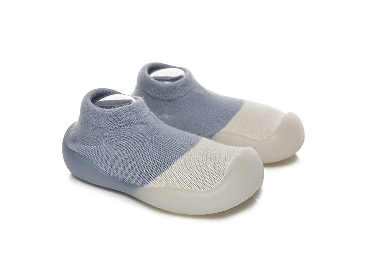 Marsrth ChildrenS Multicolor Plain Cotton Ankle Length And Silicon Rubber Base Shoes Cum Socks, Antislip Soft Sole KidS Shoes, 3